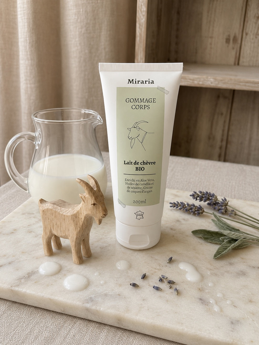 Gommage corporel - Lait de chèvre BIO