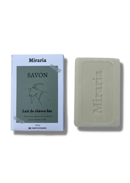 Savon / masque au lait de chèvre bio et à l'huile d'arbre à thé