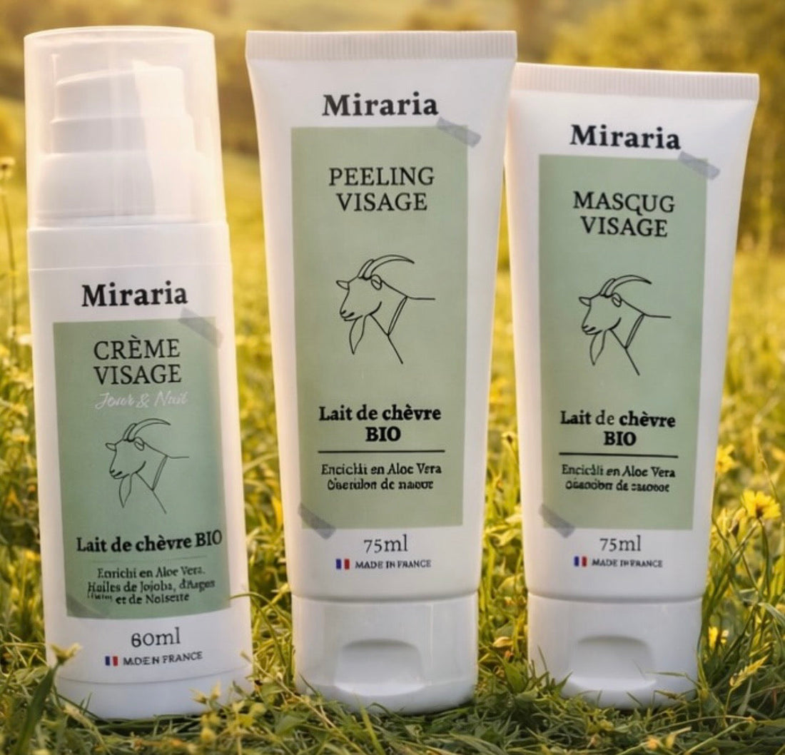 La gamme visage Miraria au lait de chèvre : une routine complète pour une peau saine et lumineuse