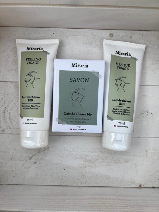 Soins pour le visage au lait de chèvre bio made in France 